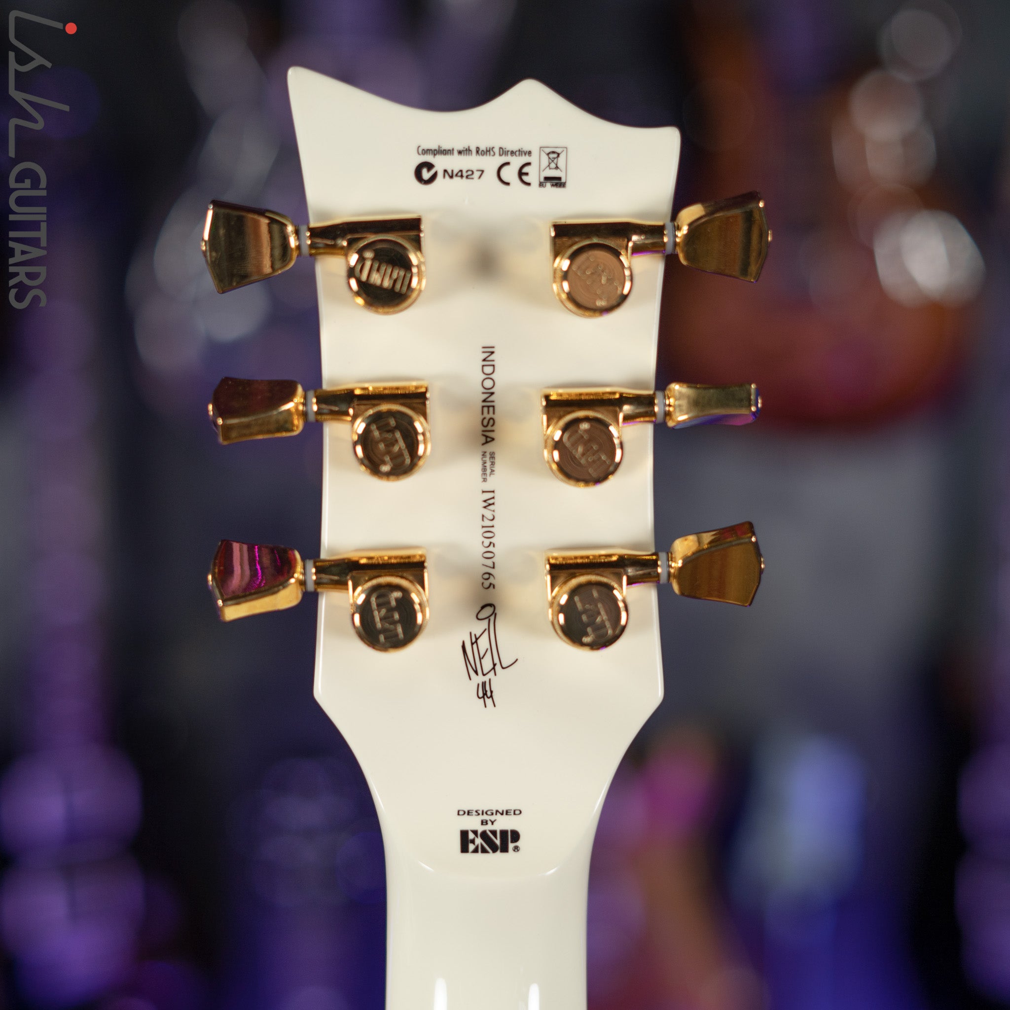 ESP LTD NW-44 Neil Westfall Signature Olympic White Demo – Ish Guitars