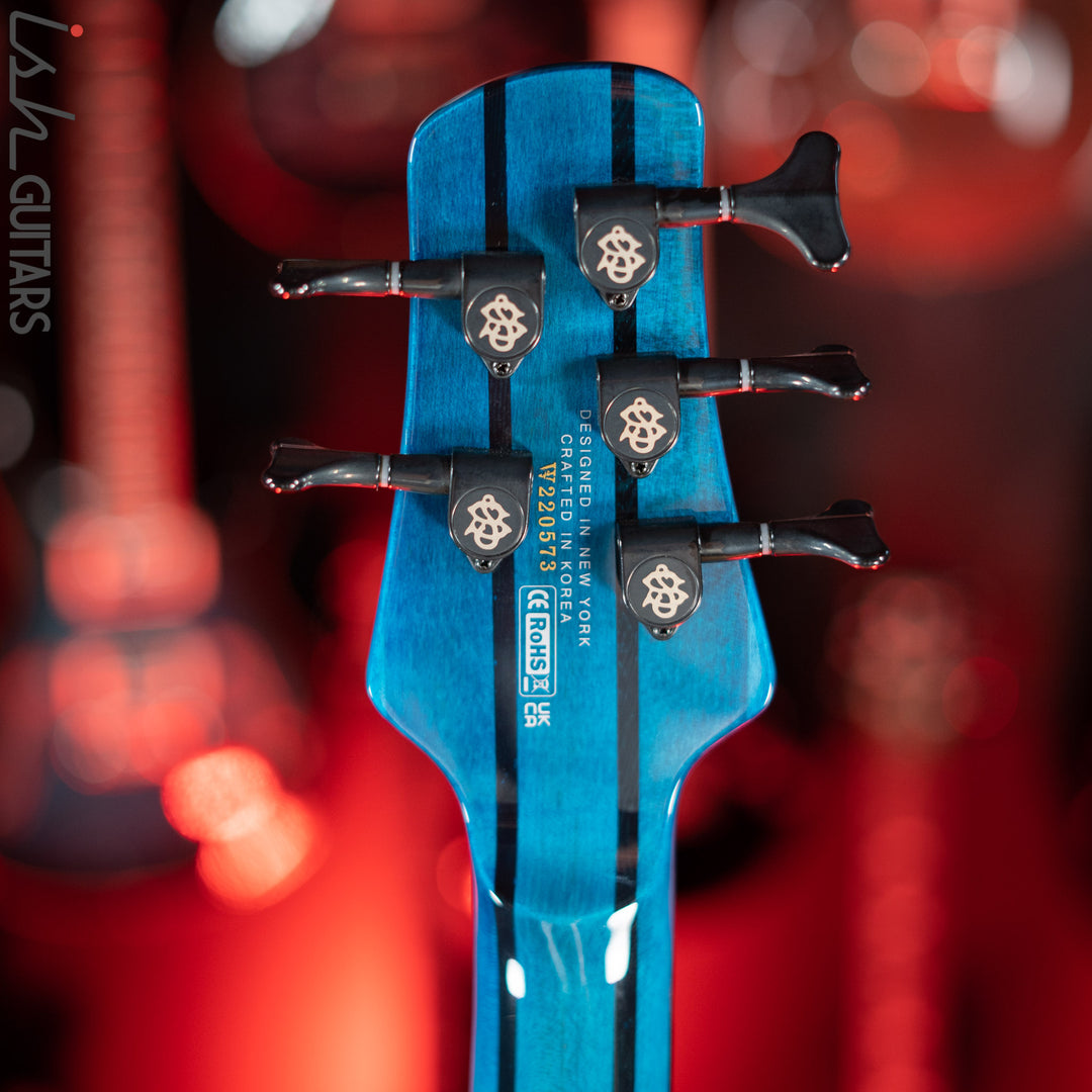 Spector NS Dimension 5 Multiscale Bass Black and Blue Gloss
