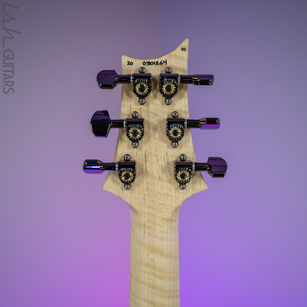 2020 PRS Custom 24 Floyd Wood Library 1 Piece Quilt Ash Violet Blue Burst
