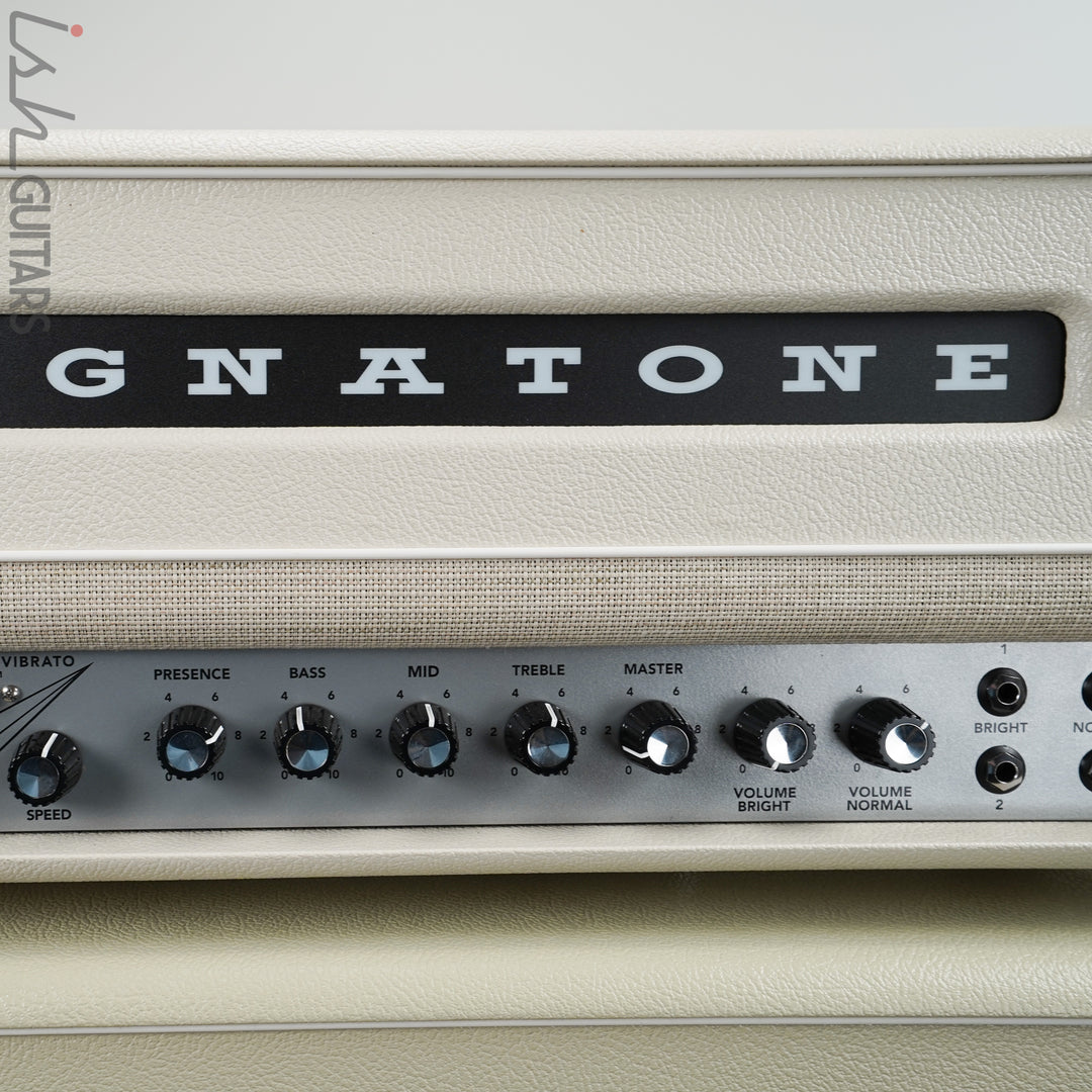 Magnatone Limited Edition White Super 59 MKII Head and Cabinet