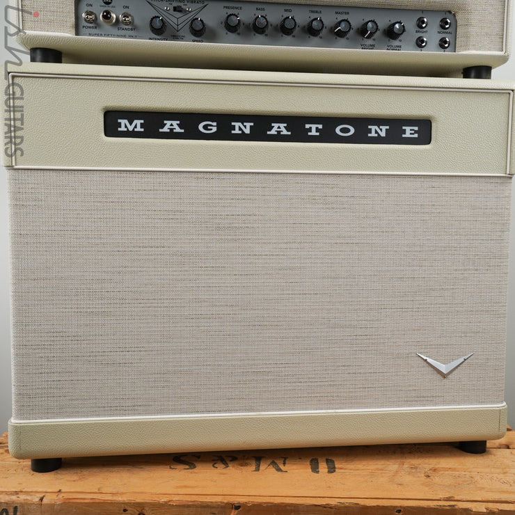 Magnatone Limited Edition White Super 59 MKII Head and Cabinet