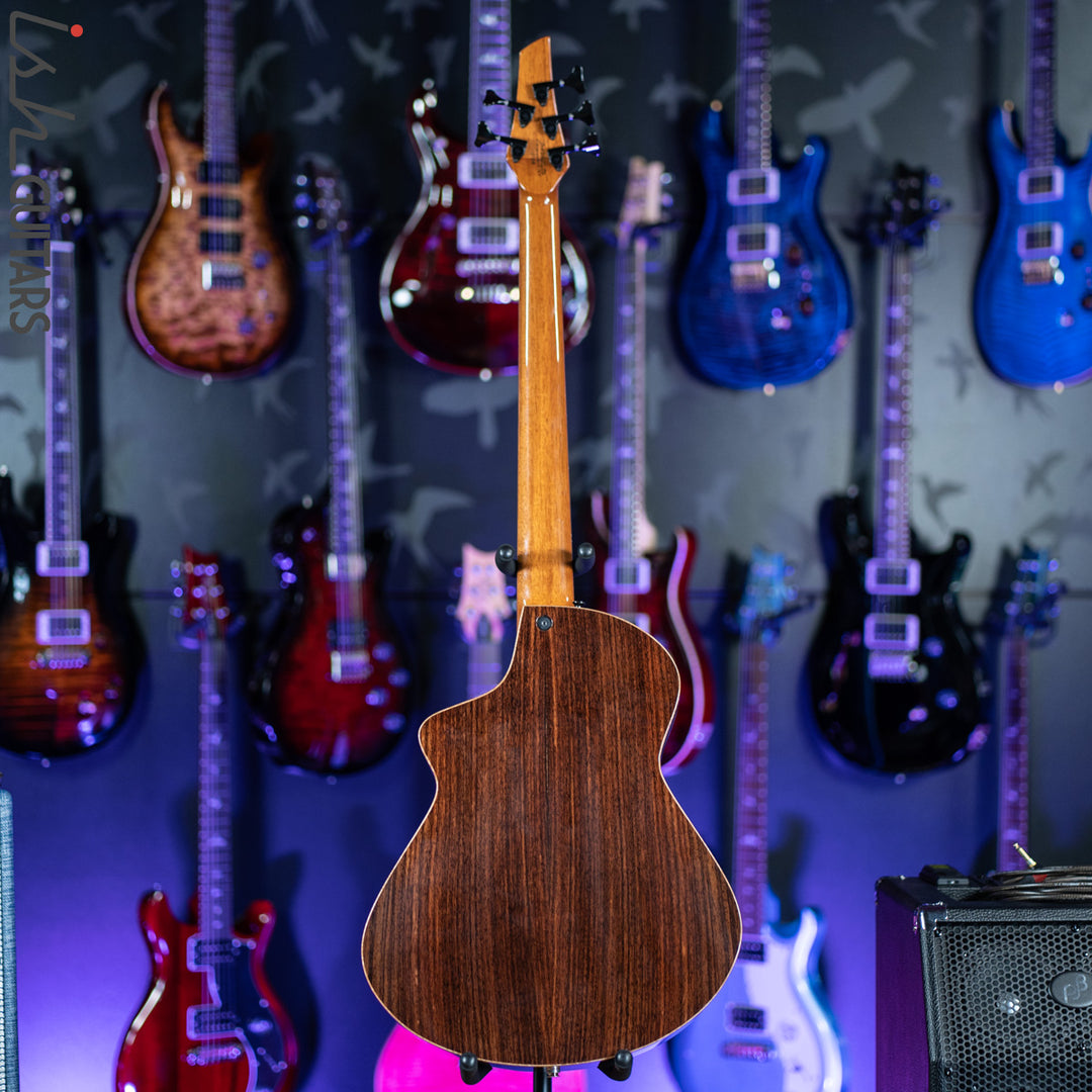 Veillette Acoustic 5 String Bass Guitar Brazilian Rosewood Tobacco Sunburst