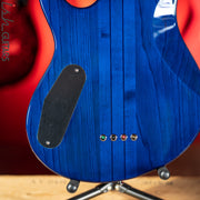 PRS SE Kingfisher Bass Faded Blue Wrap Around Burst