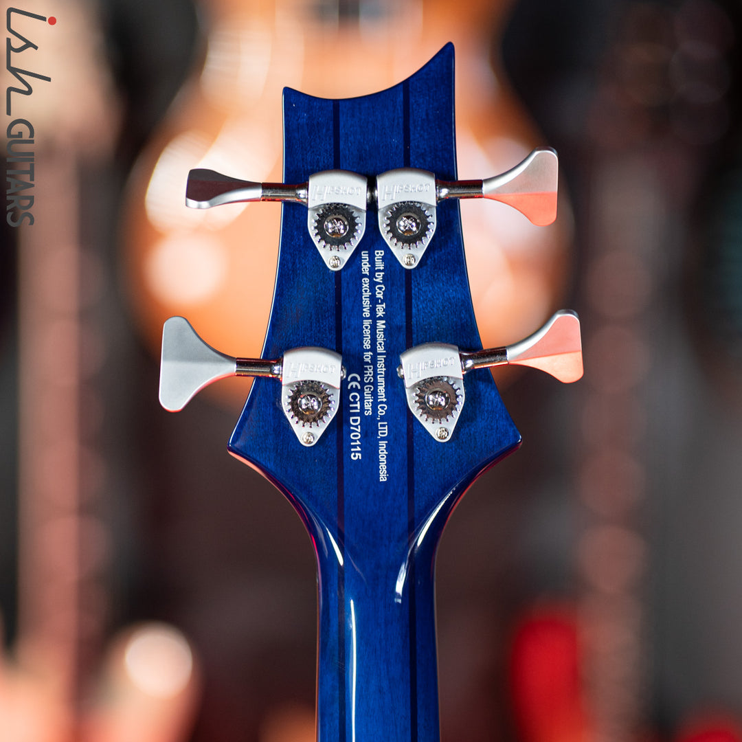 PRS SE Kingfisher Bass Faded Blue Wrap Around Burst