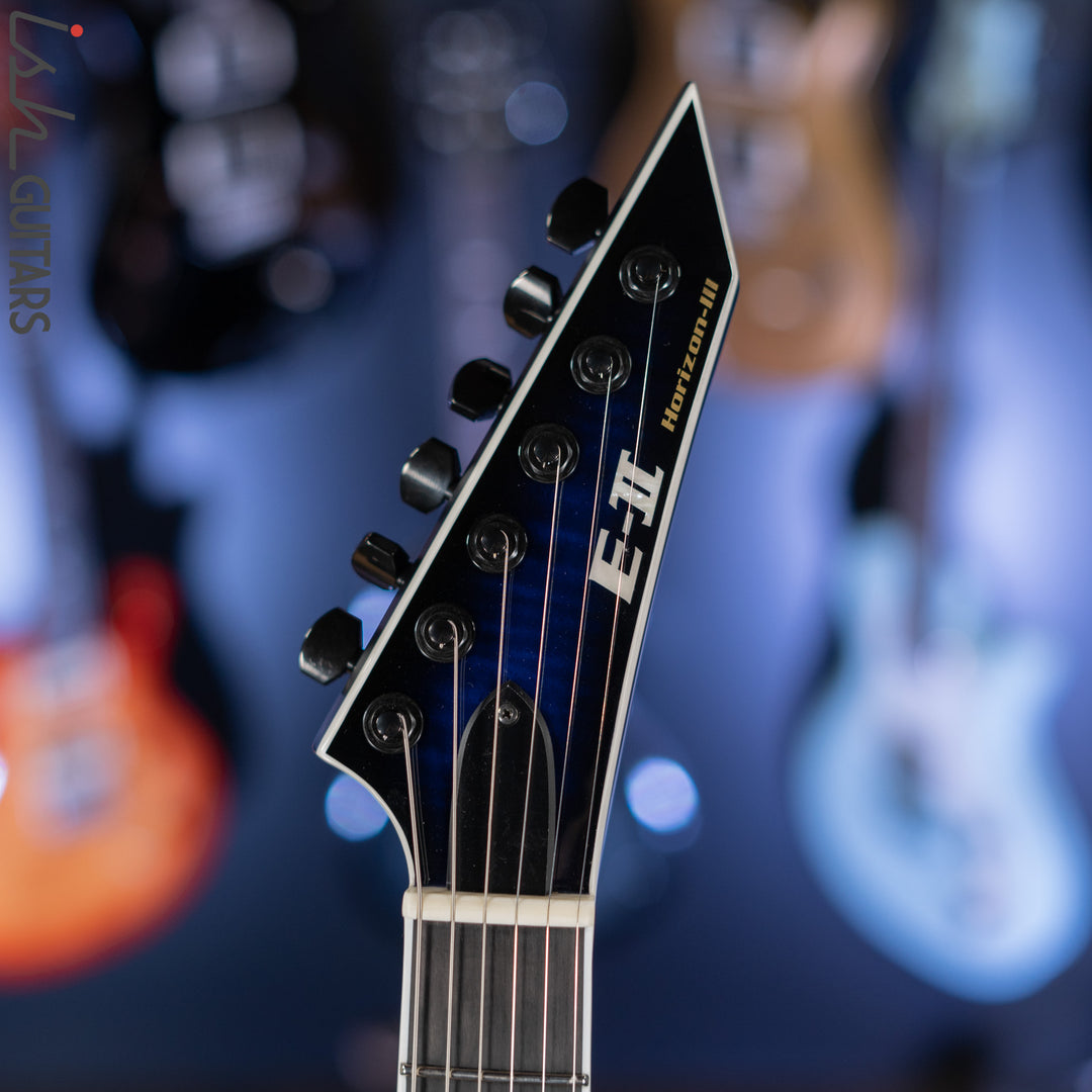 2022 ESP E-II Horizon III Flame Maple Reindeer Blue Gloss