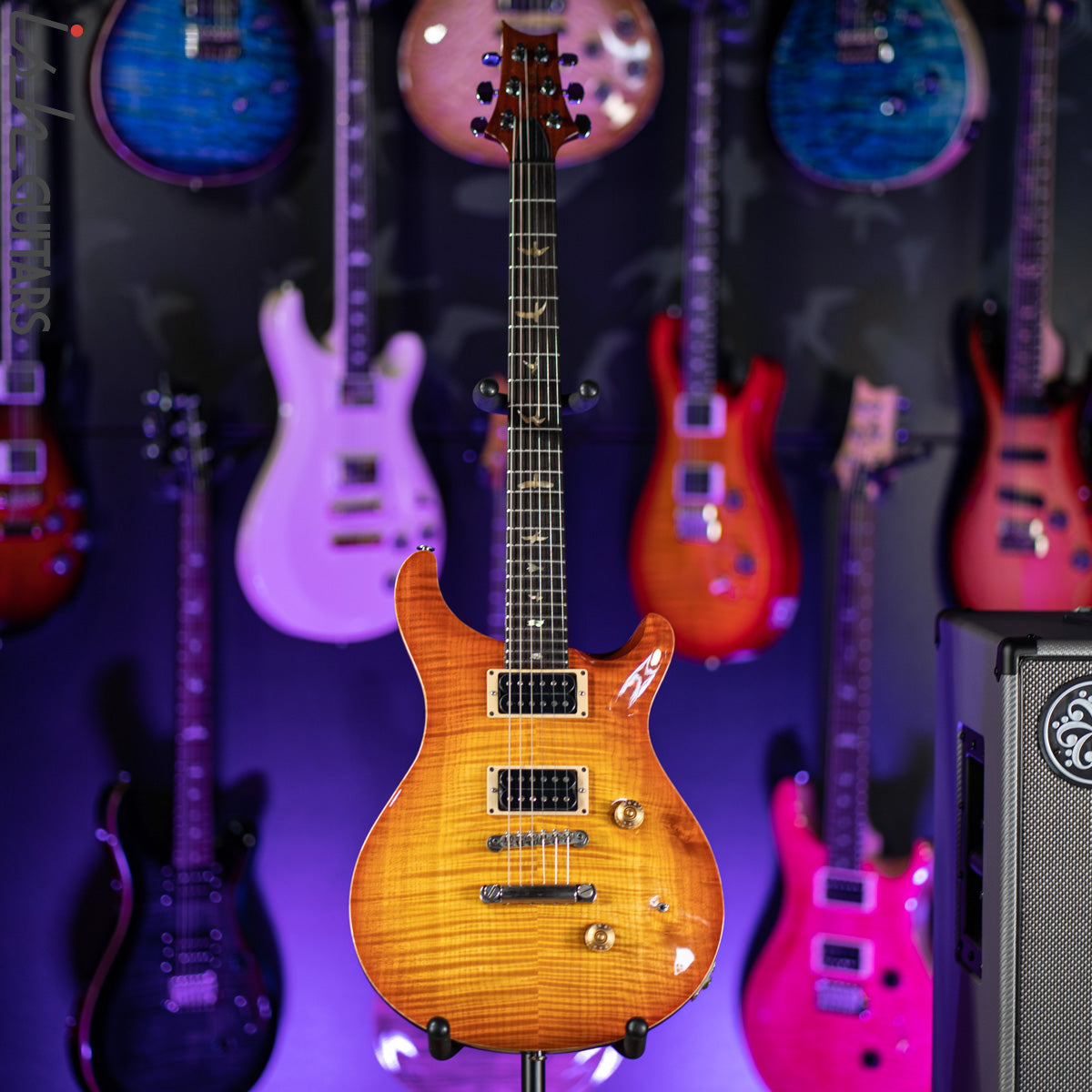 1989 PRS Custom 24 RARE Factory 2 Piece Stoptail 10 Top Sunburst – Ish ...