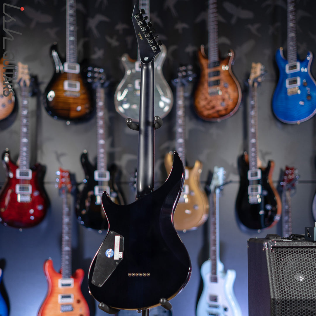 2022 ESP E-II Horizon III Flame Maple Reindeer Blue Gloss