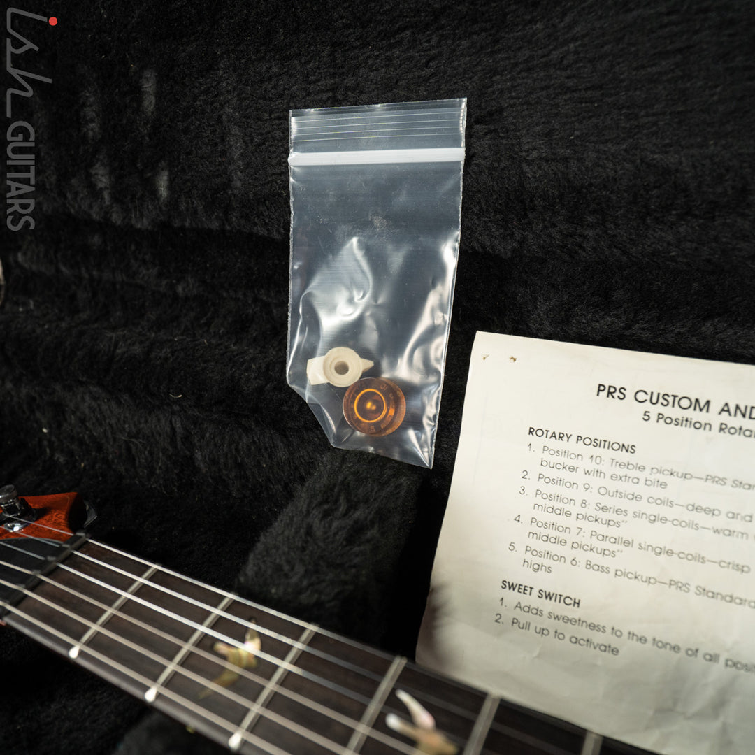 1989 PRS Custom 24 RARE Factory 2 Piece Stoptail 10 Top Sunburst