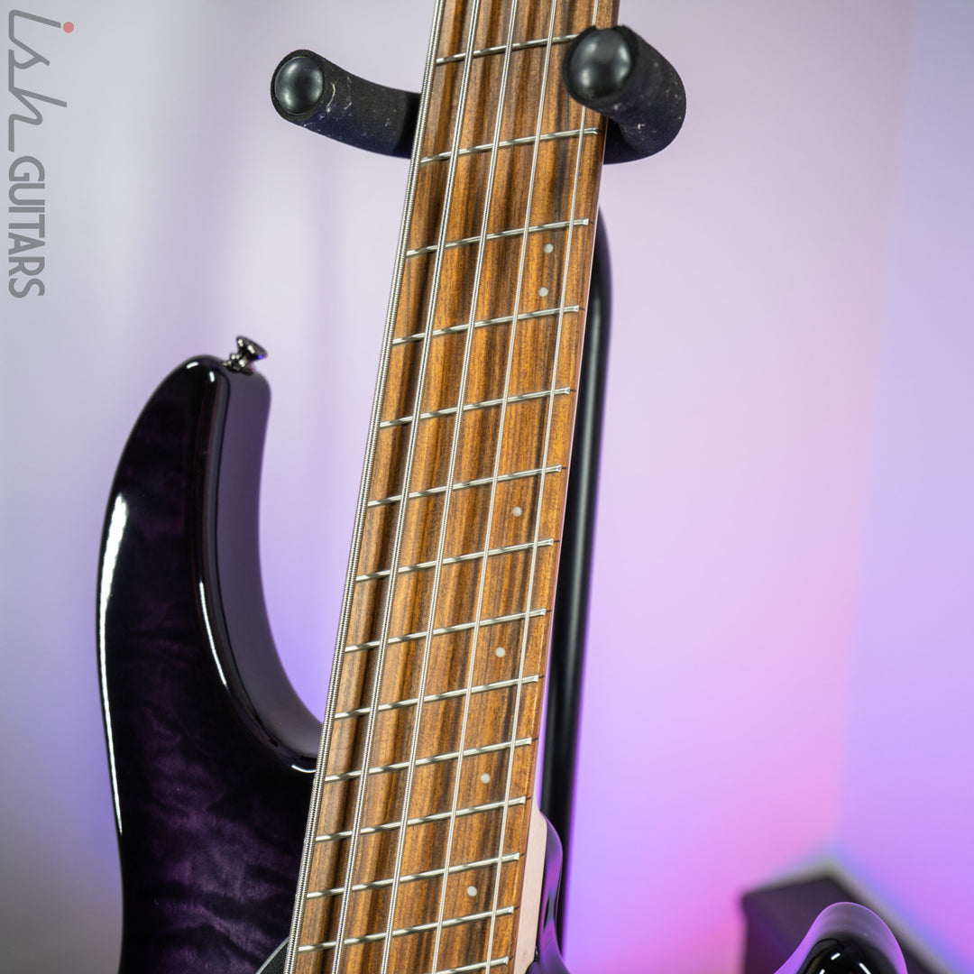 Dingwall 10th Anniversary Combustion 5-String 2 PUP Amethystburst Pau Ferro Fretboard B-Stock