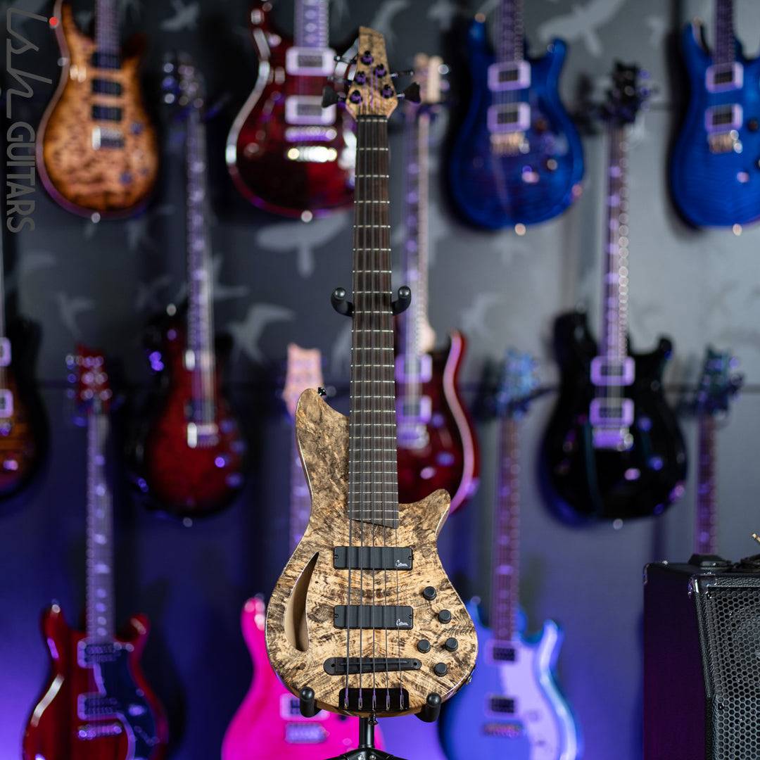 Veillette Singlecut 5 Custom Semi Hollow Buckeye Burl