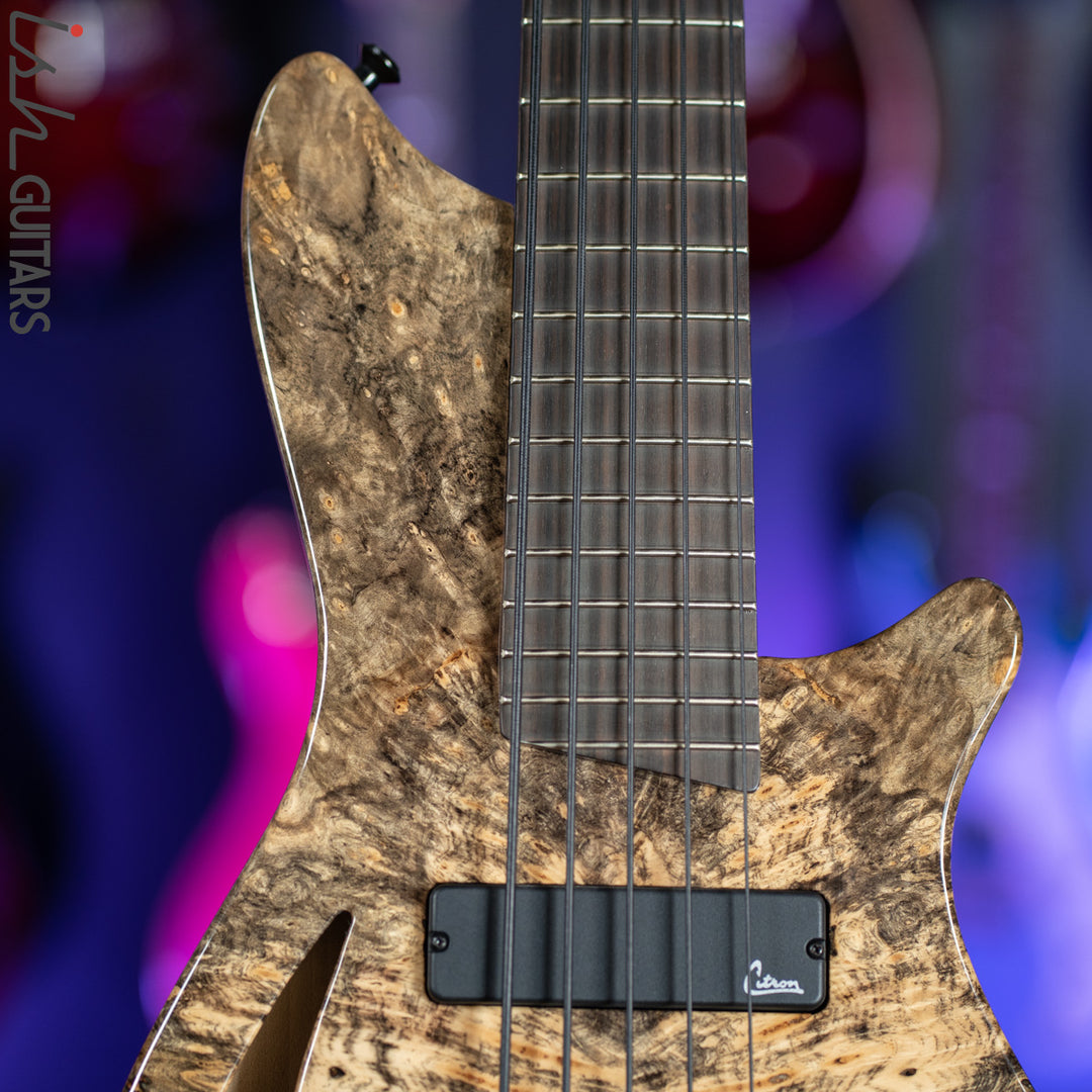 Veillette Singlecut 5 Custom Semi Hollow Buckeye Burl