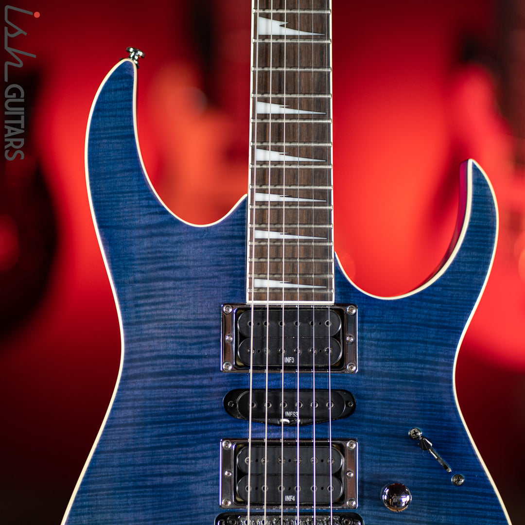 2018 Ibanez RG4EXFM1 Transparent Blue