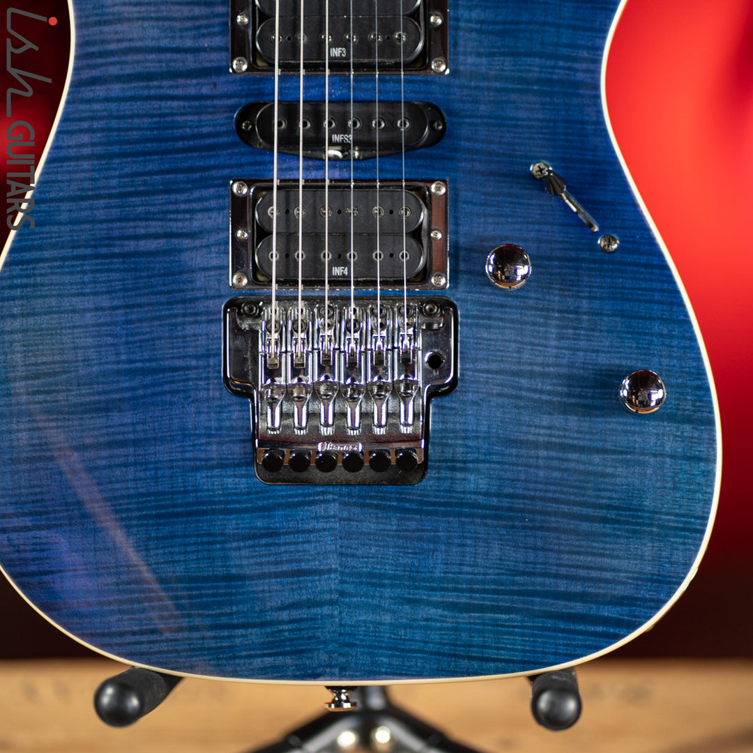 2018 Ibanez RG4EXFM1 Transparent Blue