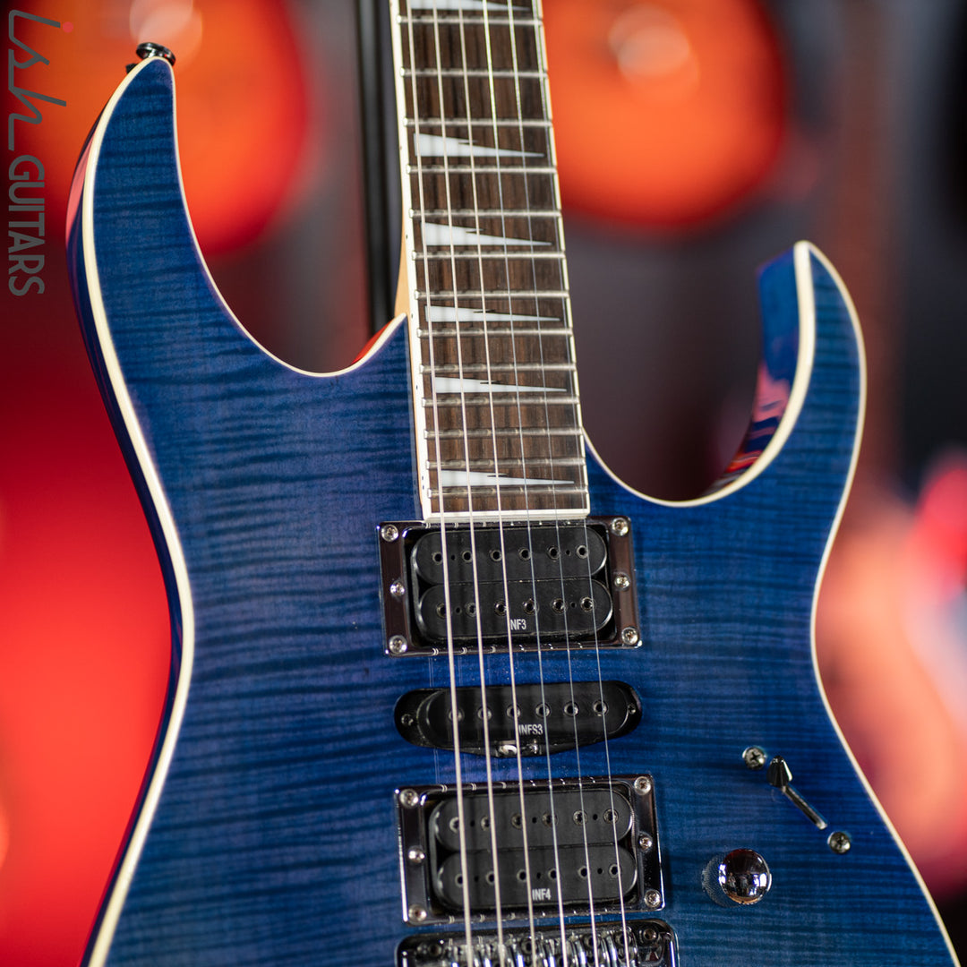 2018 Ibanez RG4EXFM1 Transparent Blue