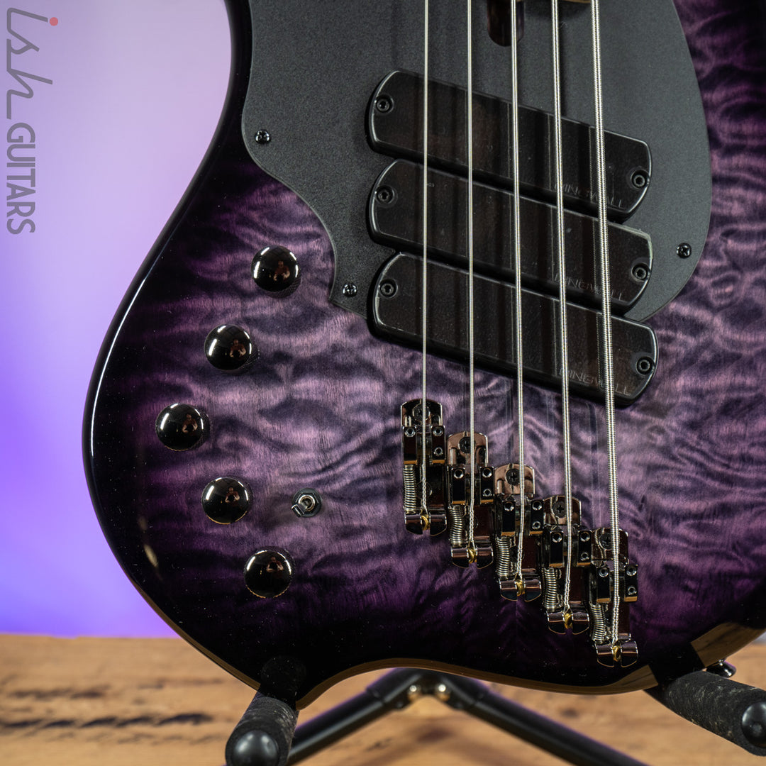 Dingwall 10th Anniversary Combustion LEFT HANDED 5-String 3 PUP Amethystburst Pau Ferro Fretboard