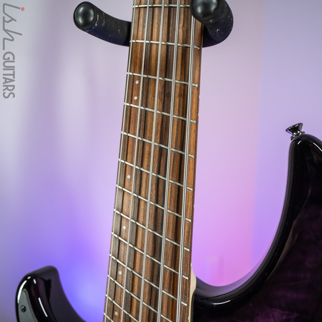 Dingwall 10th Anniversary Combustion LEFT HANDED 5-String 3 PUP Amethystburst Pau Ferro Fretboard