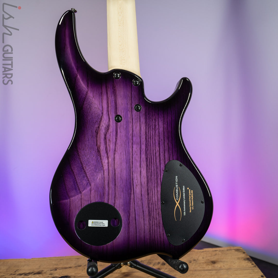 Dingwall 10th Anniversary Combustion LEFT HANDED 5-String 3 PUP Amethystburst Pau Ferro Fretboard