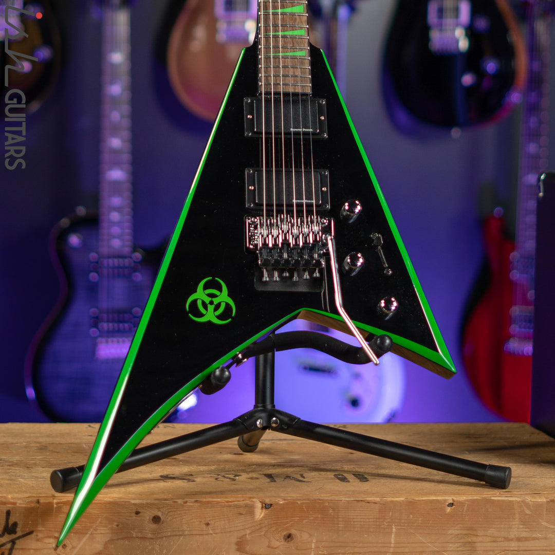 2020 Jackson RRX24 Black with Neon Green Bevels