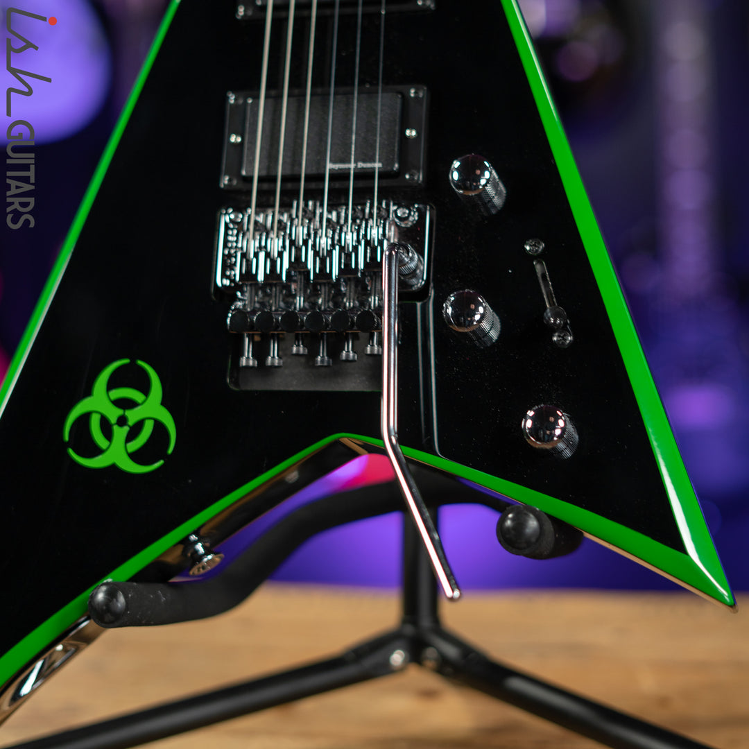 2020 Jackson RRX24 Black with Neon Green Bevels