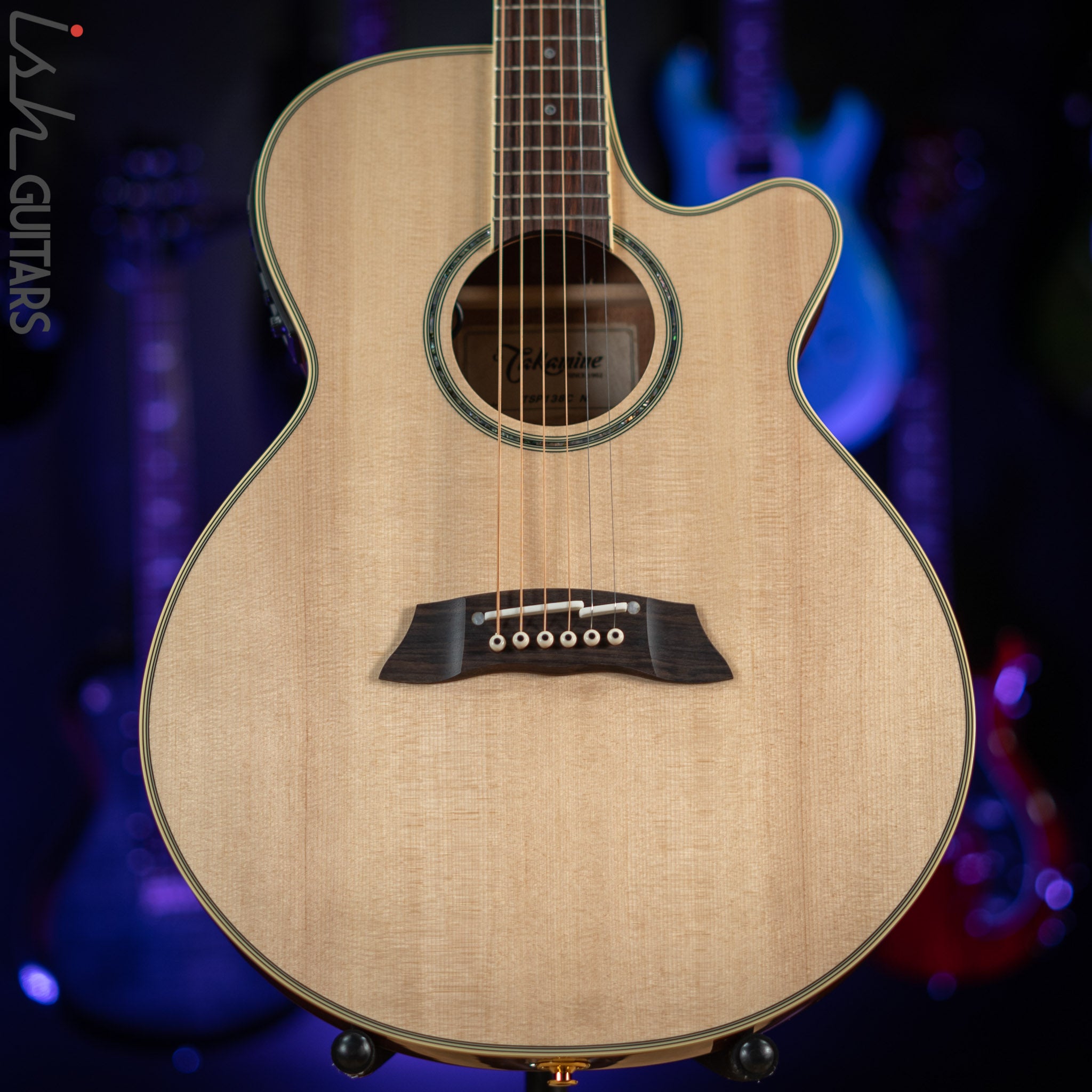 Takamine TSP138C-N Thinline Acoustic-Electric Guitar Natural – Ish