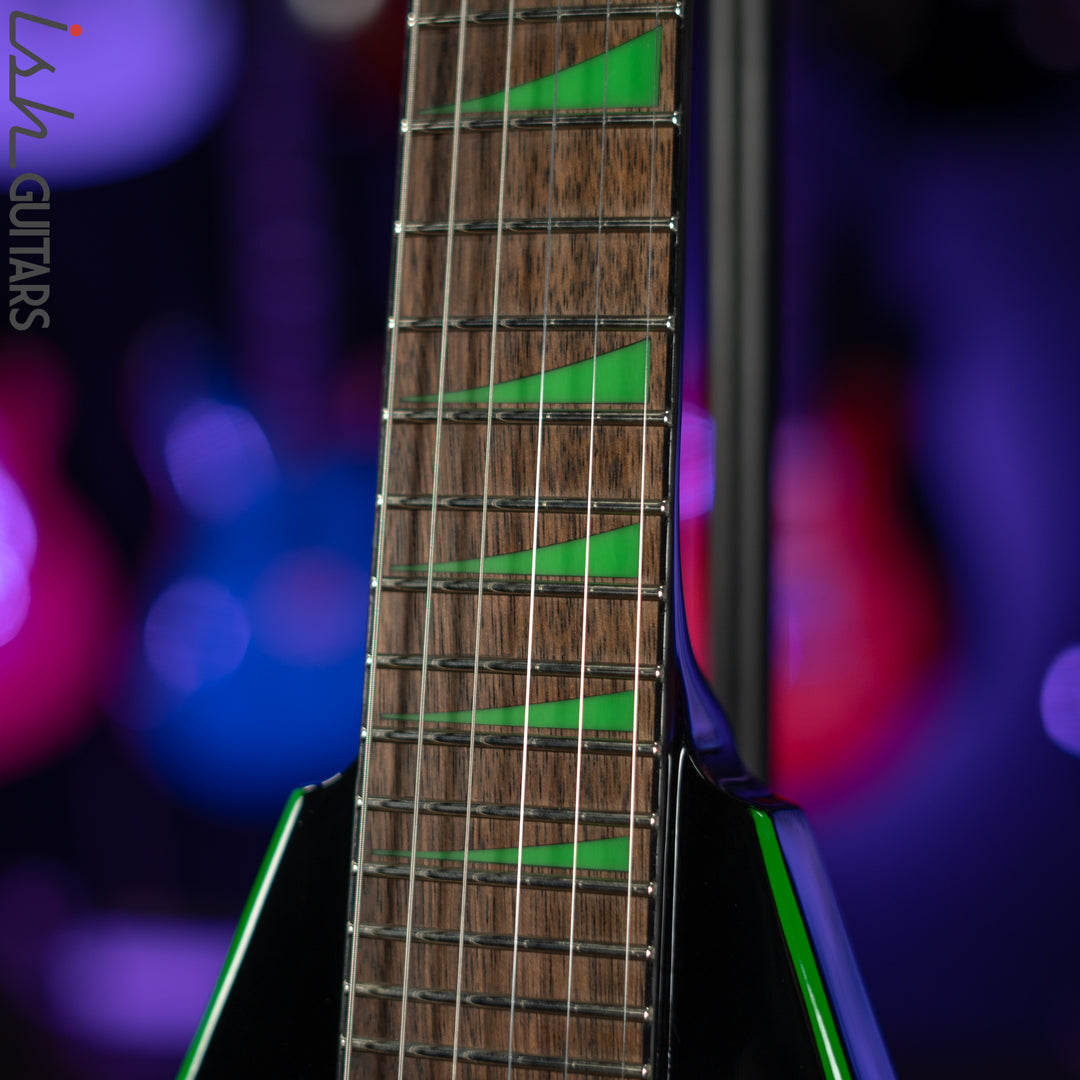 2020 Jackson RRX24 Black with Neon Green Bevels