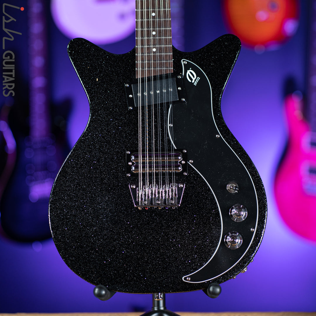 Danelectro 59x12 12-String Electric Guitar Black Metalflake