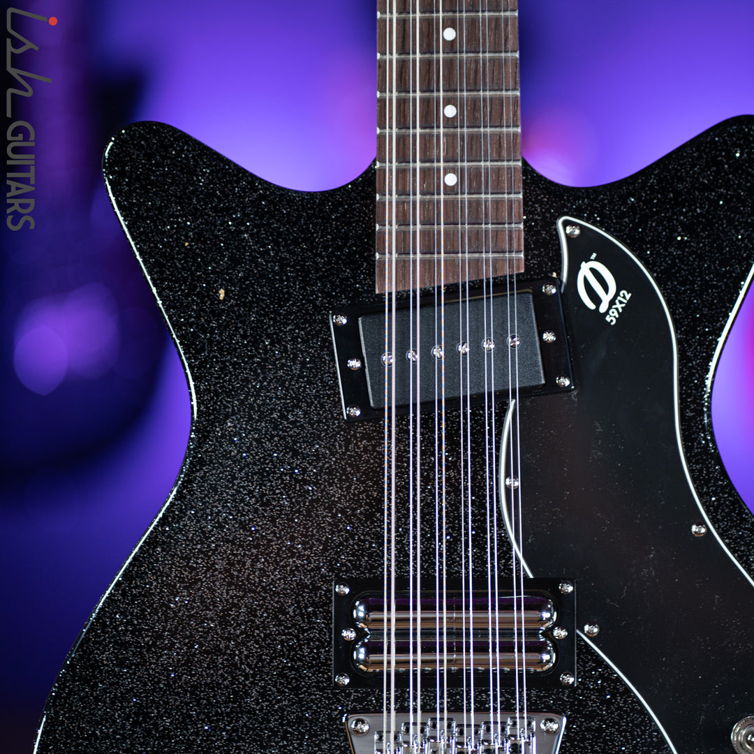 Danelectro 59x12 12-String Electric Guitar Black Metalflake