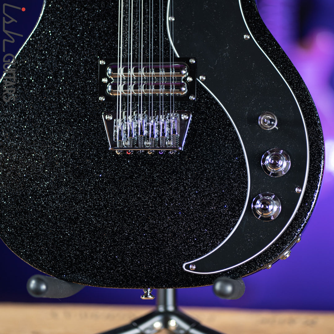 Danelectro 59x12 12-String Electric Guitar Black Metalflake