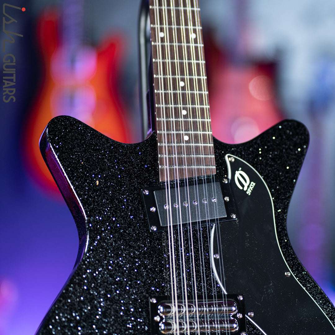 Danelectro 59x12 12-String Electric Guitar Black Metalflake