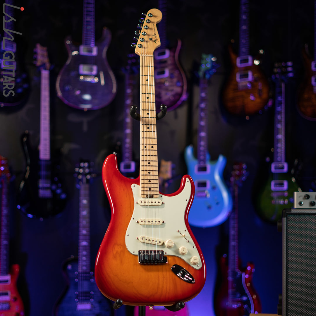 2019 Fender American Elite Stratocaster Aged Cherry Burst