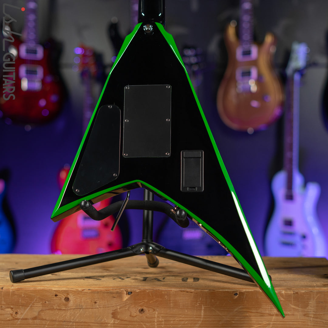 2020 Jackson RRX24 Black with Neon Green Bevels