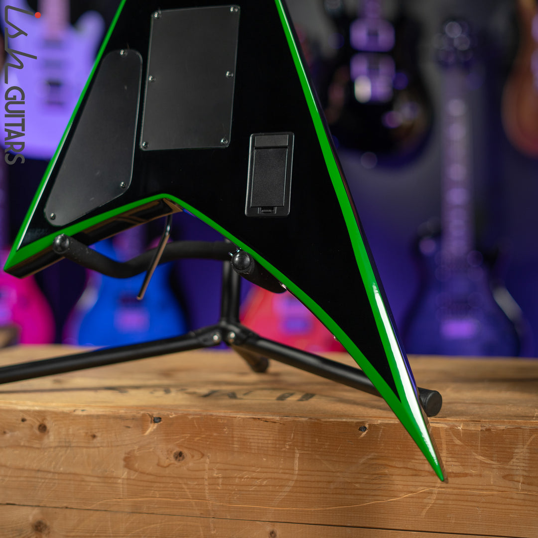 2020 Jackson RRX24 Black with Neon Green Bevels