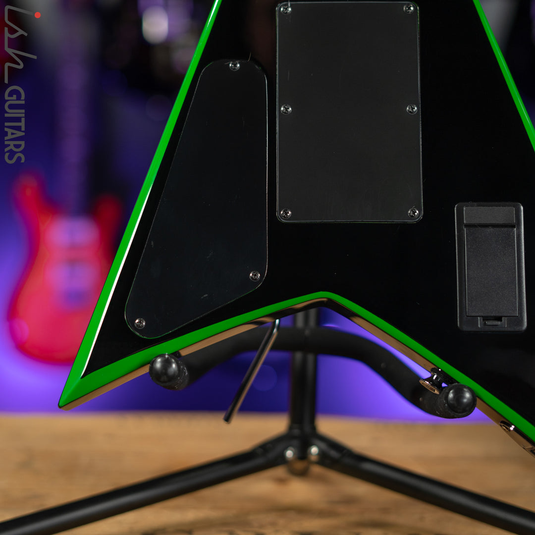 2020 Jackson RRX24 Black with Neon Green Bevels