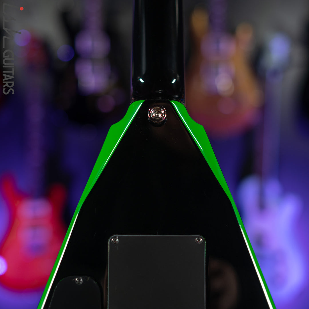2020 Jackson RRX24 Black with Neon Green Bevels