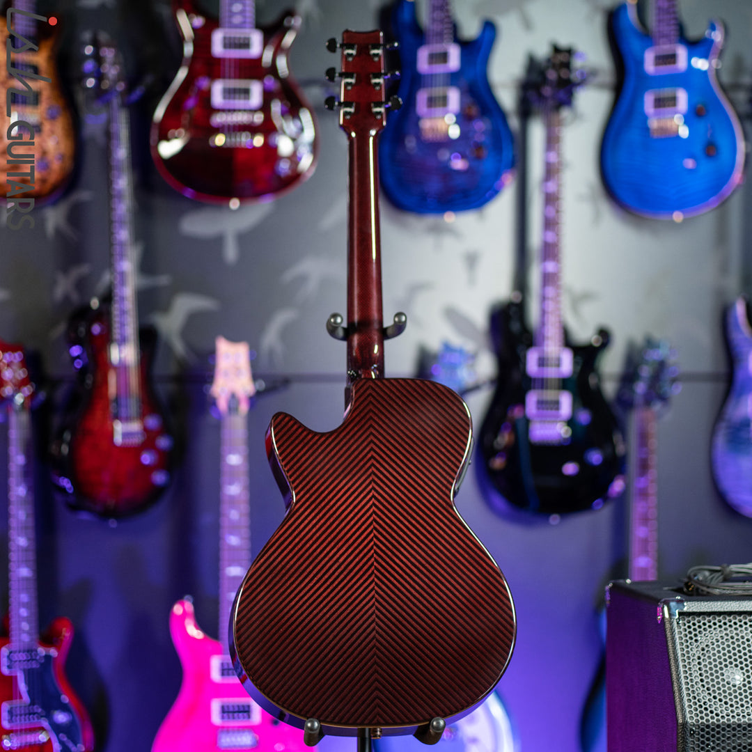 2021 RainSong BI-WS1000N2C Black Ice Acoustic Guitar Ish Exclusive Cranberry Red