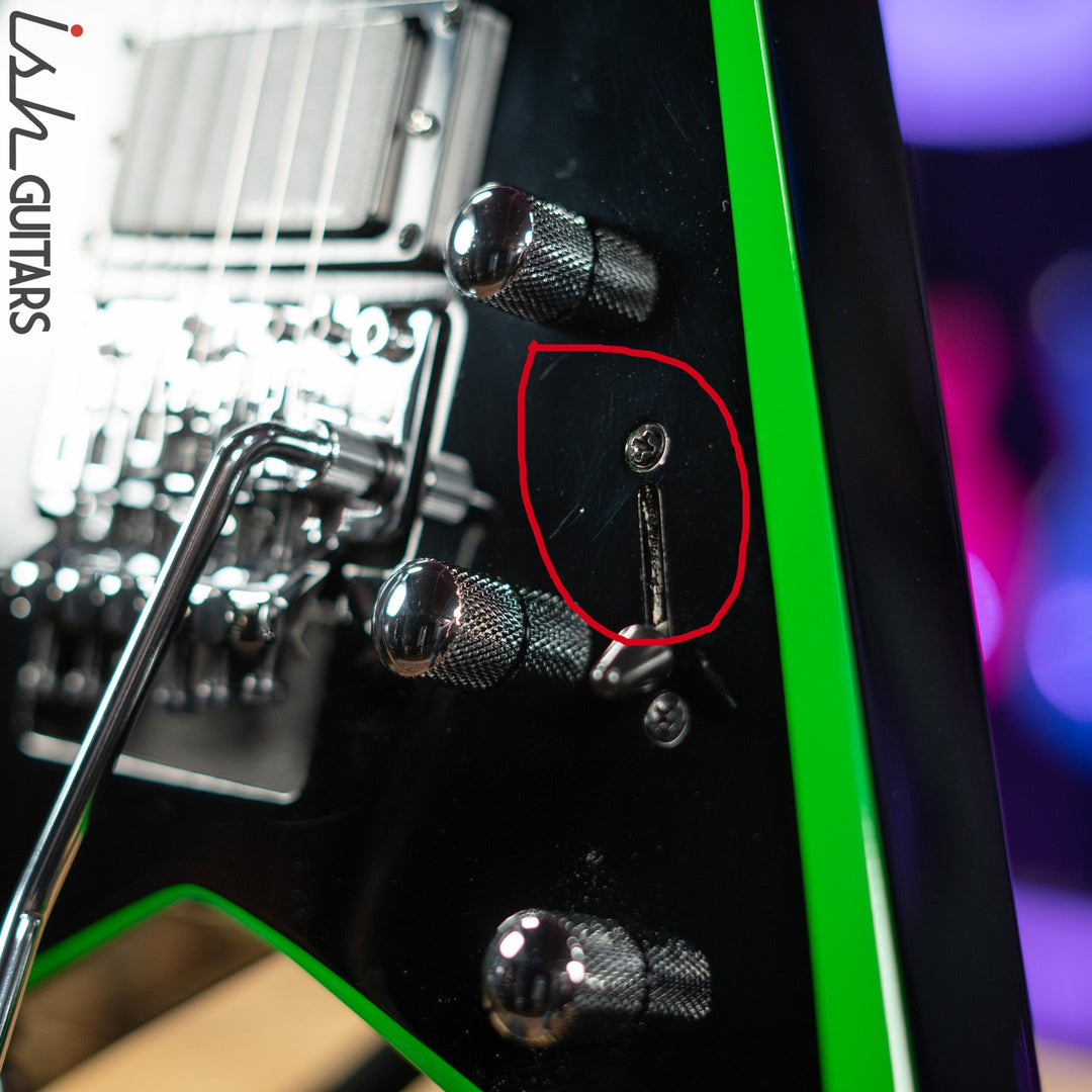2020 Jackson RRX24 Black with Neon Green Bevels