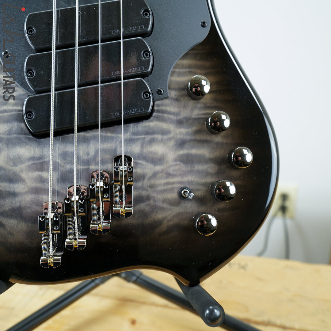 Dingwall Combustion 4 String 3 Pickup 2 Tone Blackburst Pau Ferro
