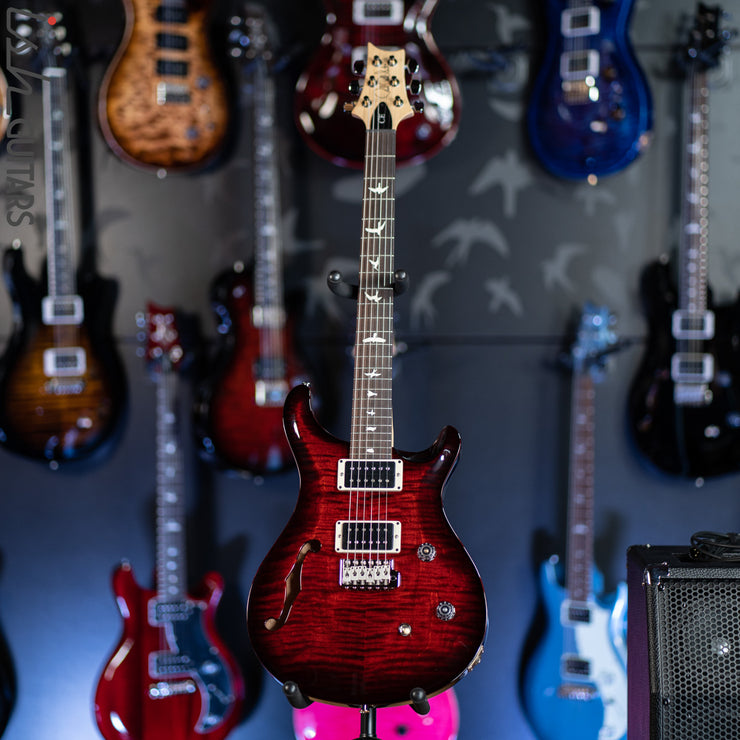 PRS CE 24 Semi-Hollow Fire Red Burst Smokewrap