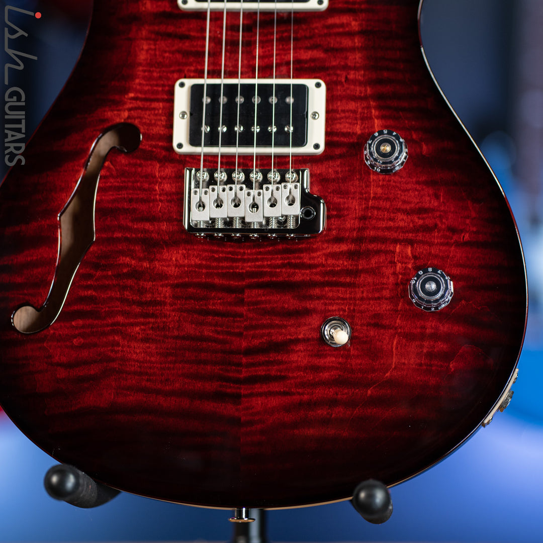 PRS CE 24 Semi-Hollow Fire Red Burst Smokewrap