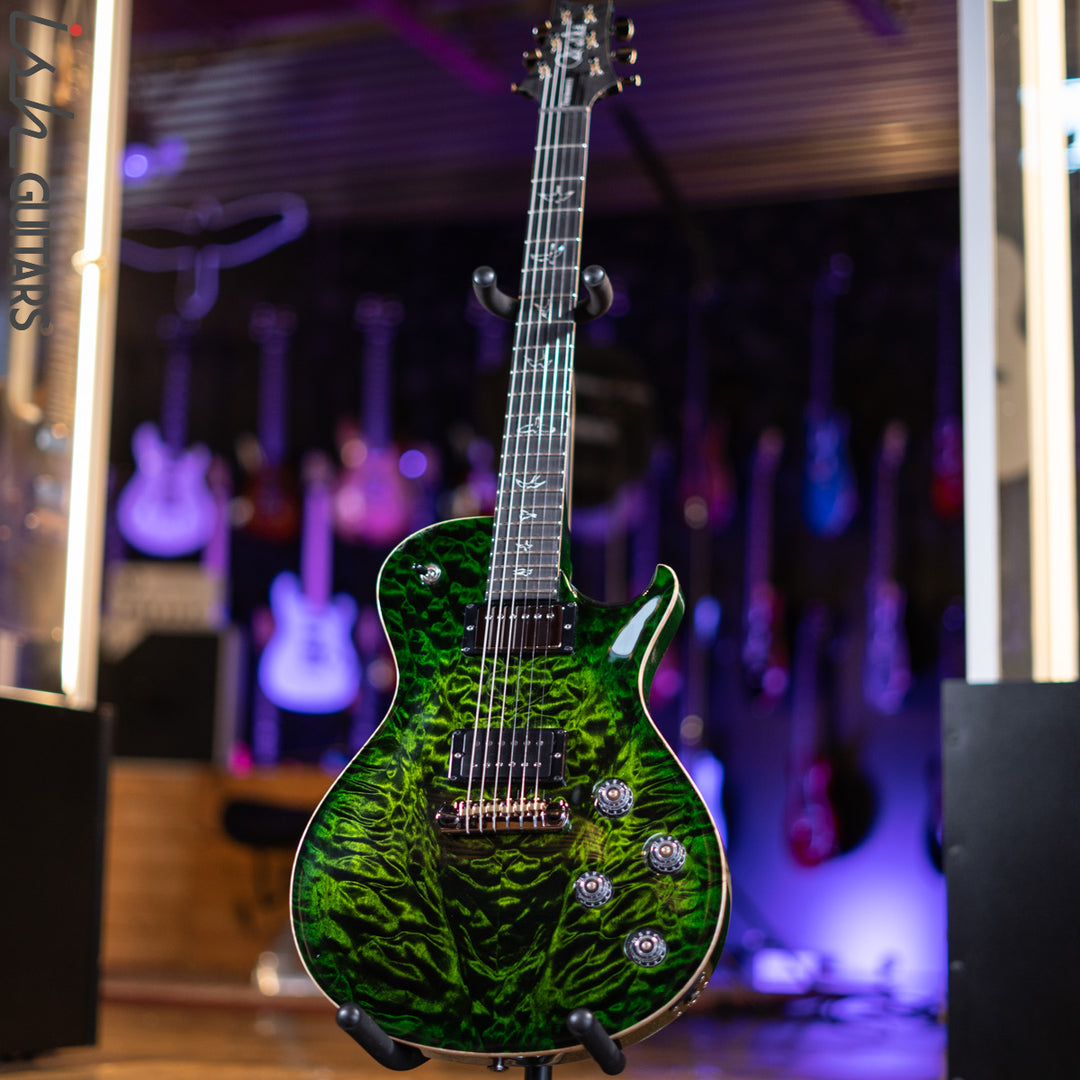 PRS Wood Library Tremonti Stoptail Jade w/ Green Burst 10 Top Quilt