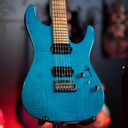 2019 Ibanez Prestige MM1 Martin Miller Signature Transparent Aqua Blue