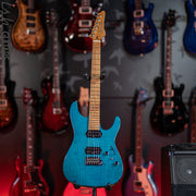 2019 Ibanez Prestige MM1 Martin Miller Signature Transparent Aqua Blue