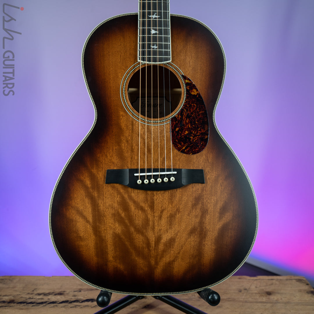 prs se p20e tobacco sunburst Acoustic Electric Guitar Parlor access volume and tone controls which essentially transforms what some may consider a couch guitar into a workhorse stage instrument PRS SE P20E Parlor Tobacco