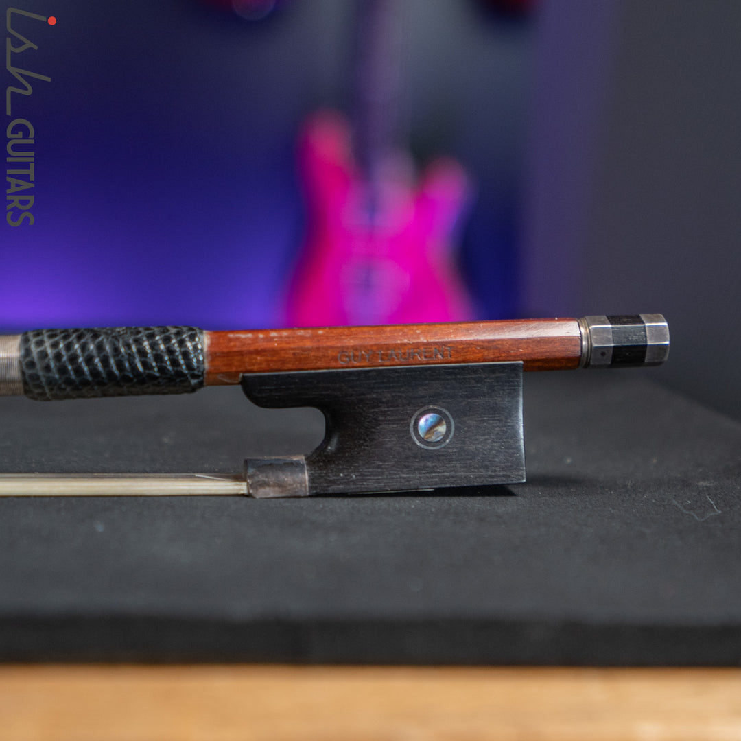 Guy Laurent Workshop Pernambuco Violin Bow - 4/4 size - Round Stick - Silver Mounted