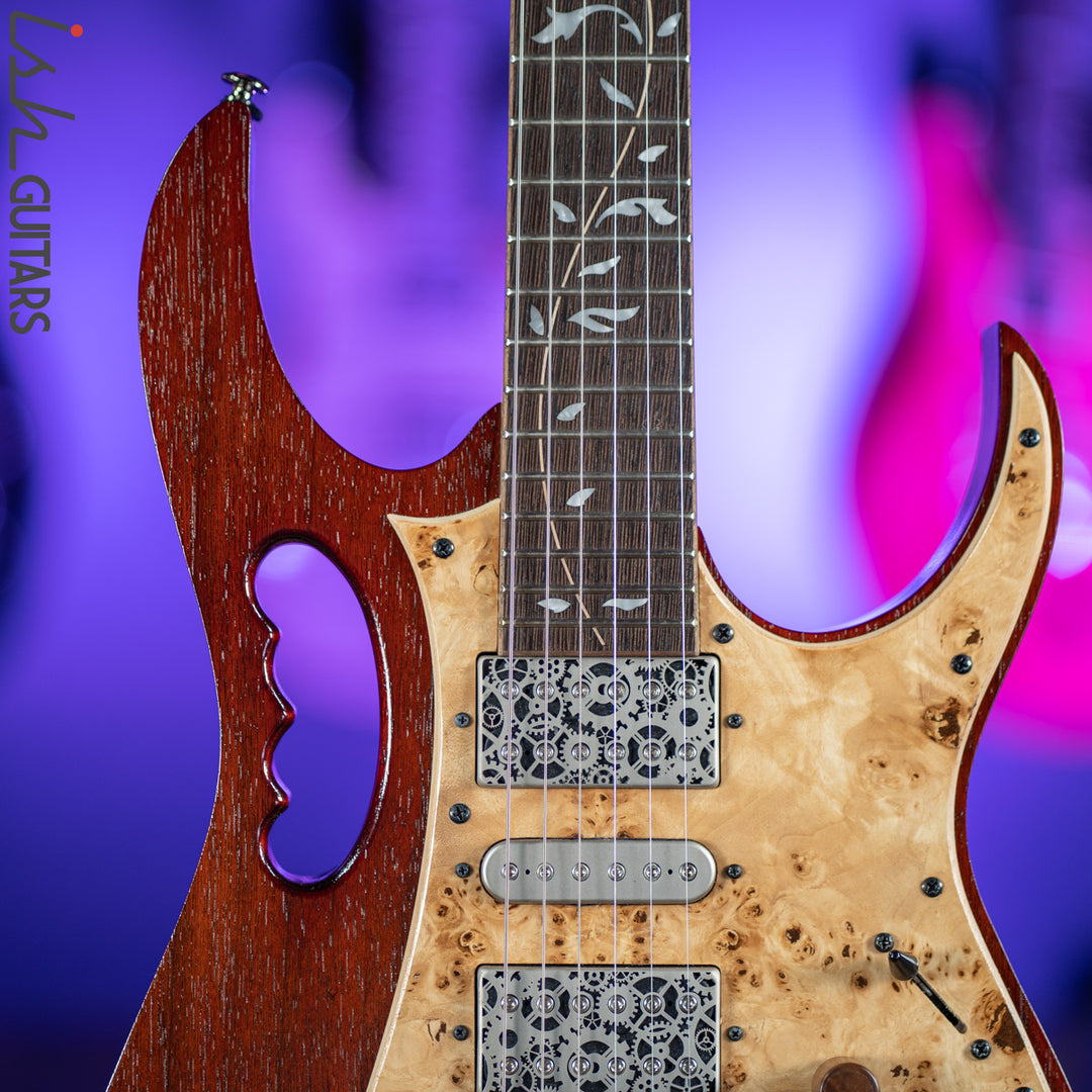 2018 Ibanez JEM77WDP Steve Vai Signature “Woody” Charcoal Brown Low Gloss