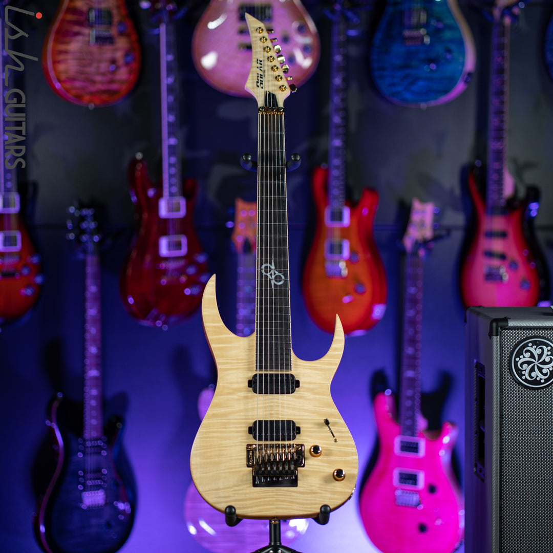 2020 Solar SB1.7FRFM 7-String Electric Guitar Flame Natural Matte