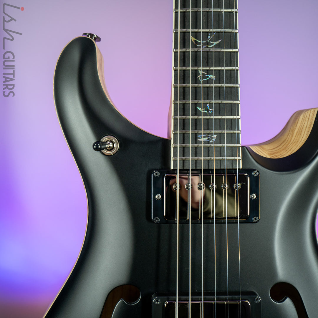 PRS McCarty 594 Hollowbody II Wood Library Satin Black Torrefied Maple Neck