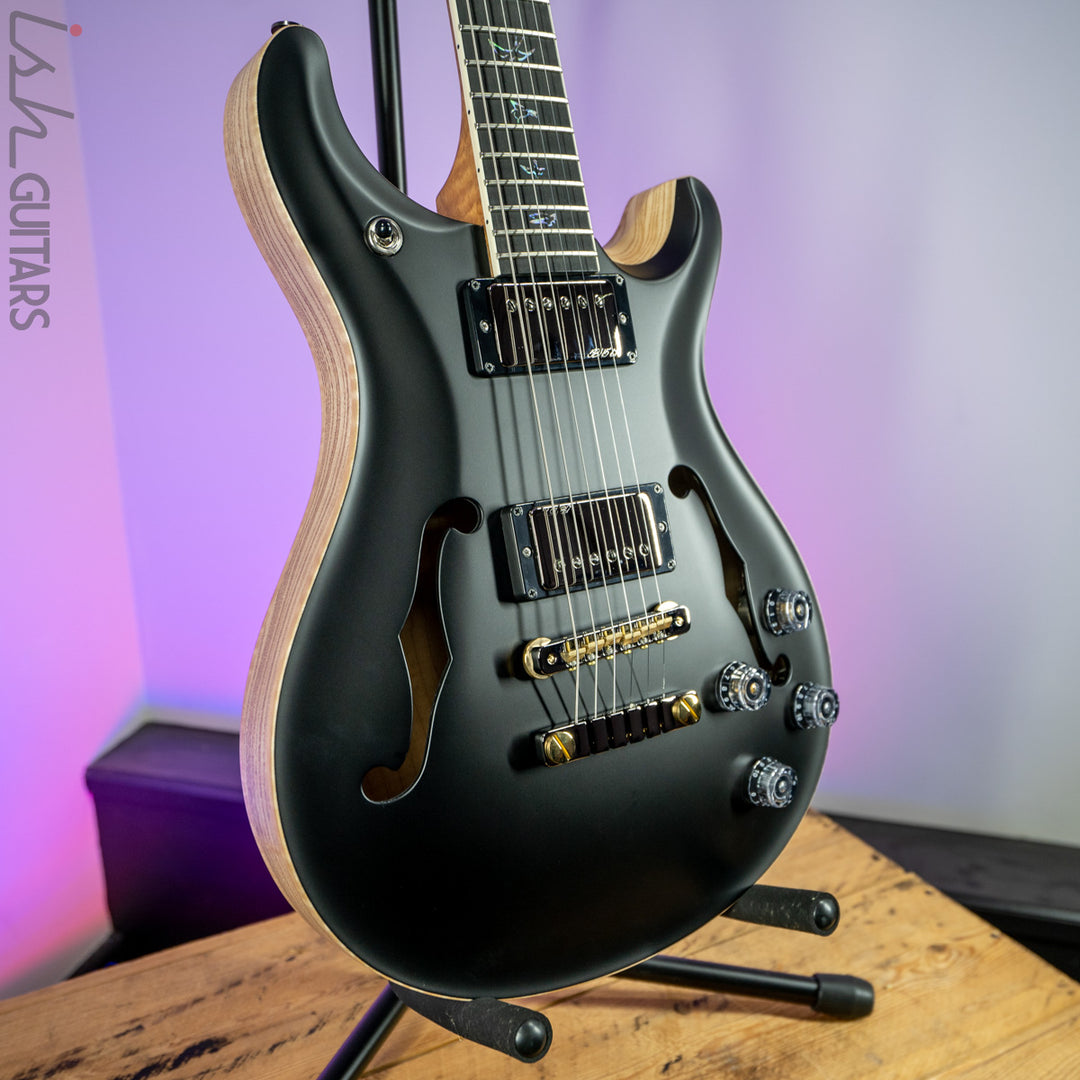 PRS McCarty 594 Hollowbody II Wood Library Satin Black Torrefied Maple Neck