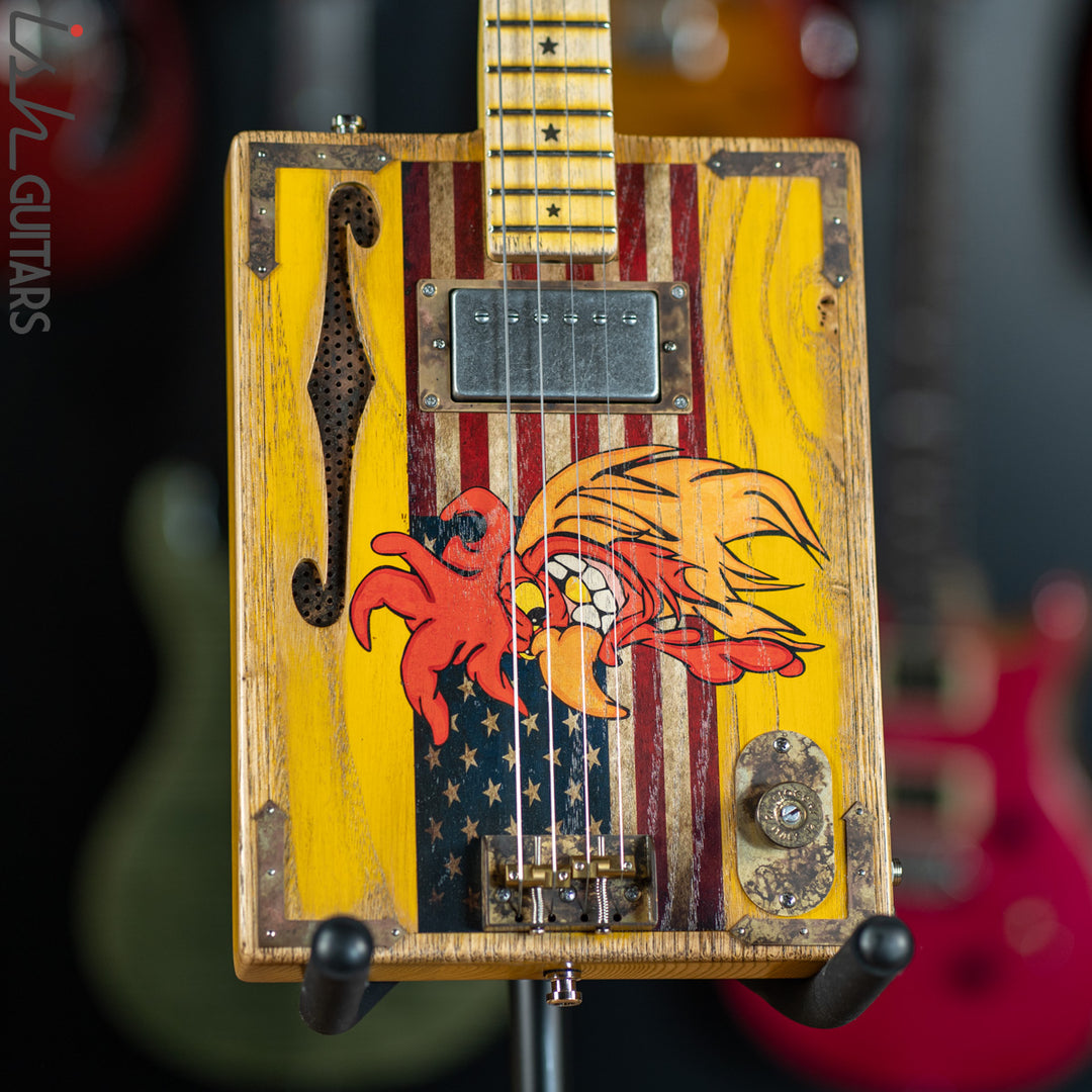 2019 Paoletti Rooster II Loft Series Christopher Ameruoso Cigar Box Guitar