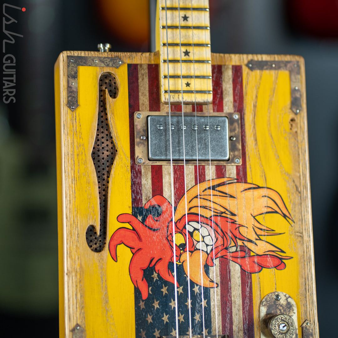 2019 Paoletti Rooster II Loft Series Christopher Ameruoso Cigar Box Guitar